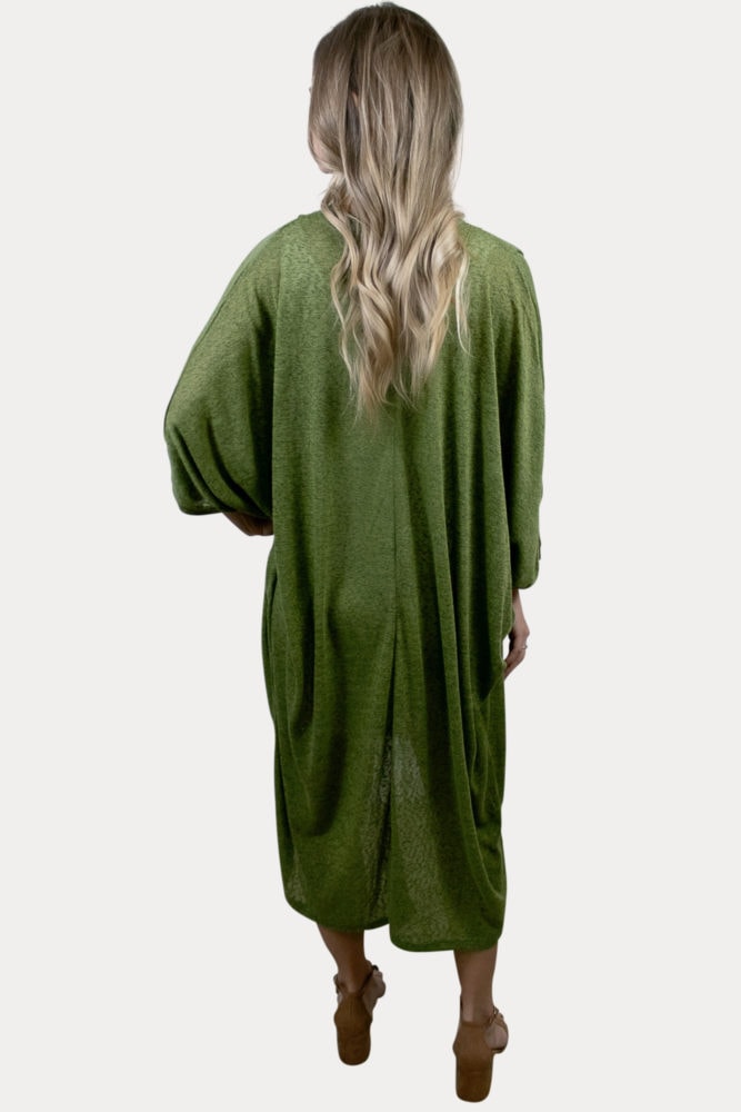 olive green maternity cardigan