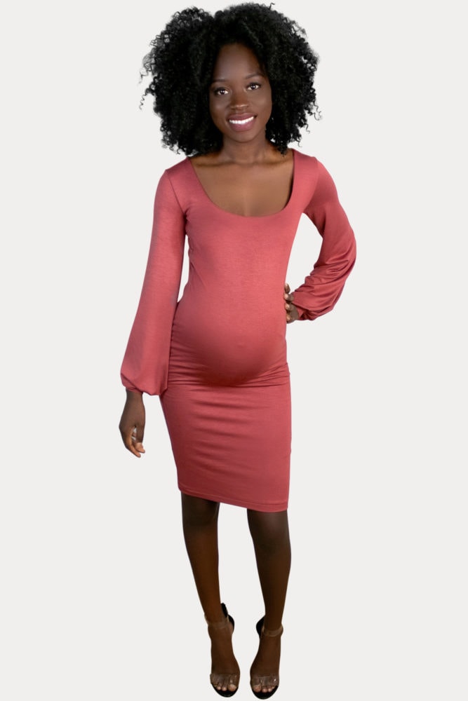 flattering maternity bodycon