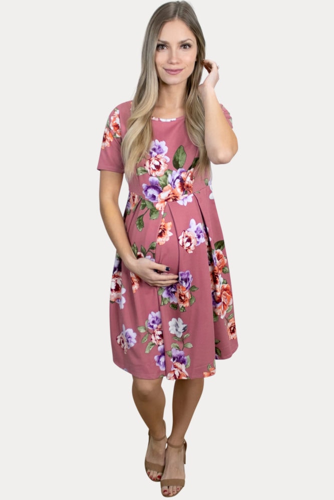 floral babydoll pregnancy dress