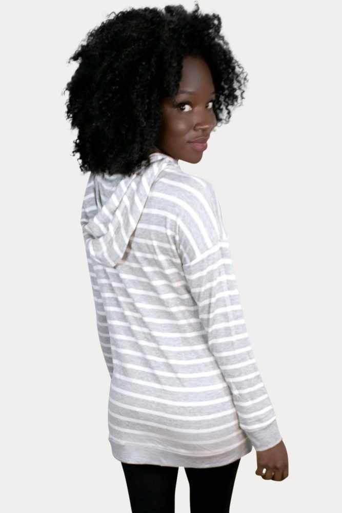 striped pregnancy sweatshirt