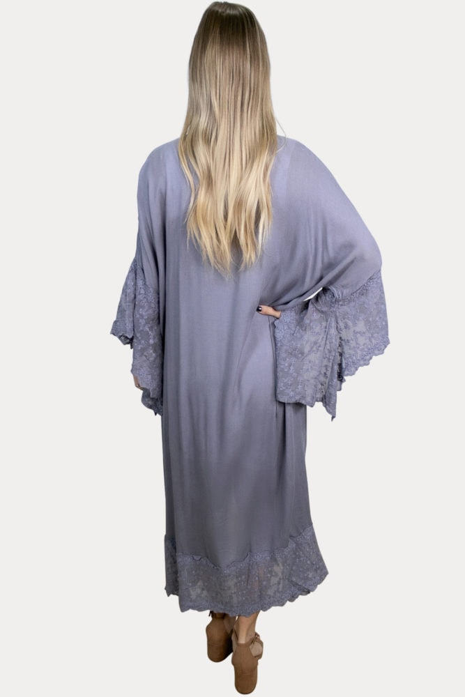 lilac maternity duster