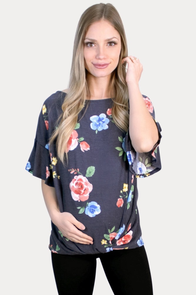 floral maternity top