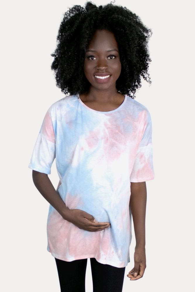 gender reveal maternity tee
