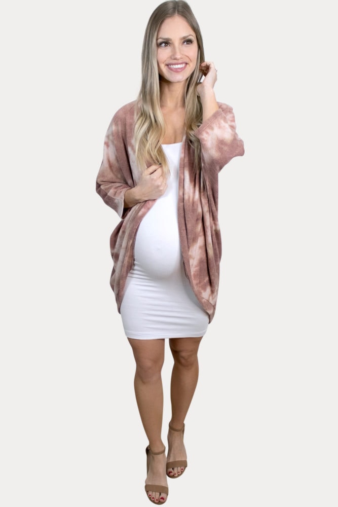tie dye pregnancy cardigan
