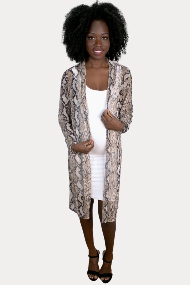 snake skin pregnancy kimono