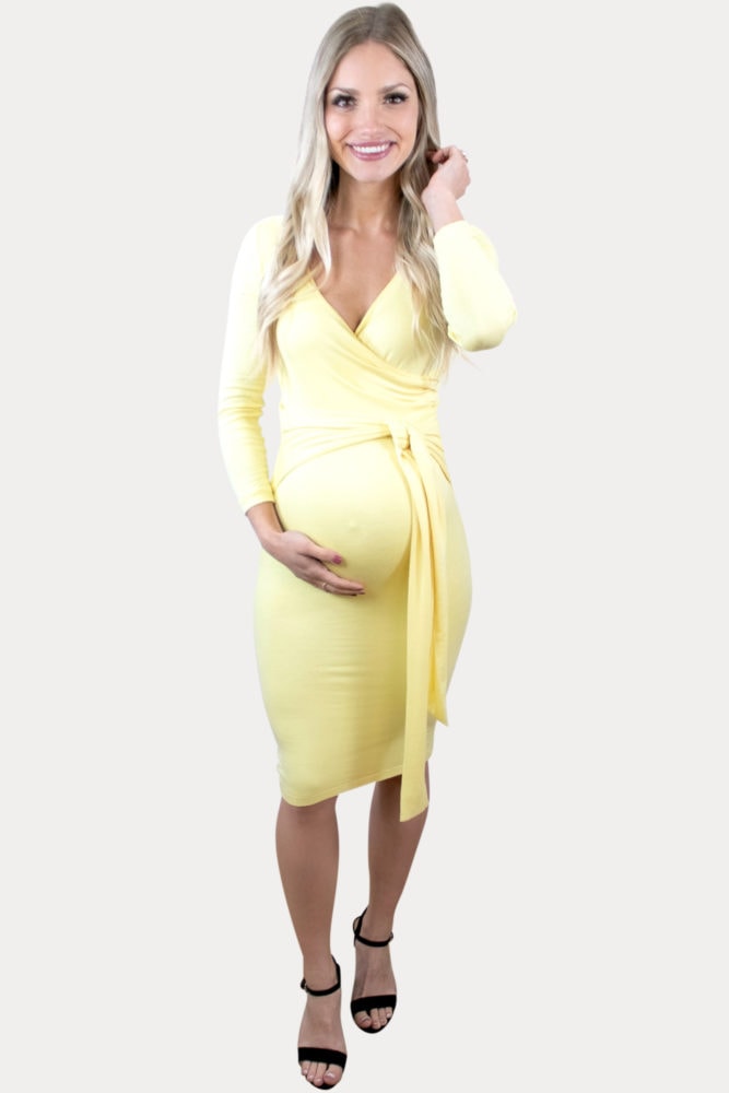 sweetheart tie front pregnancy dress