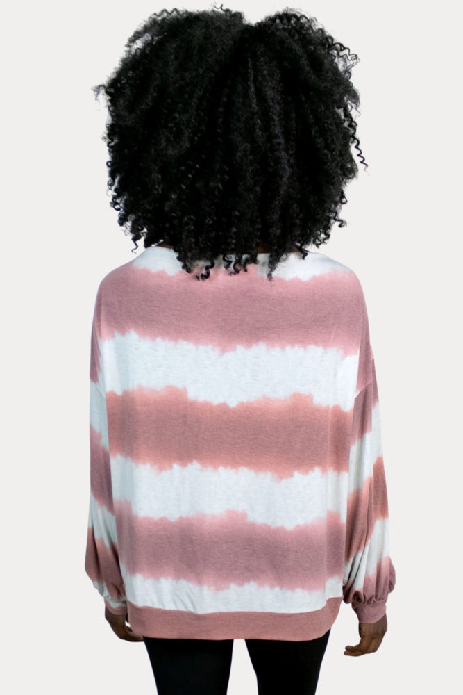 striped tie dye maternity top