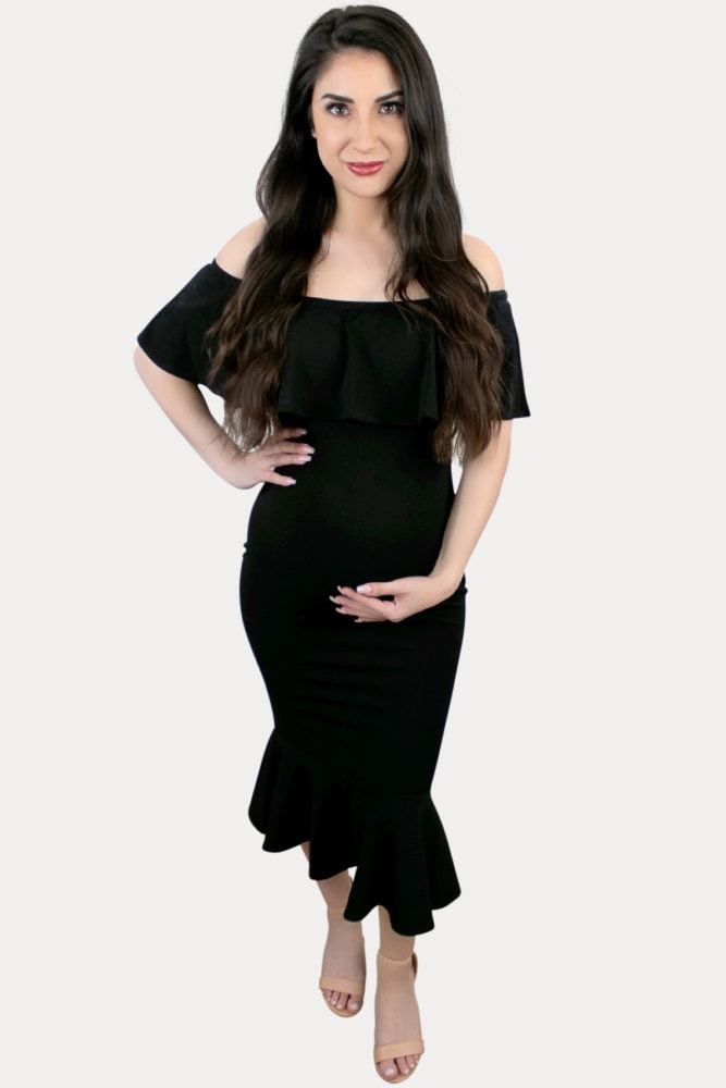 ruffle pregnancy dress