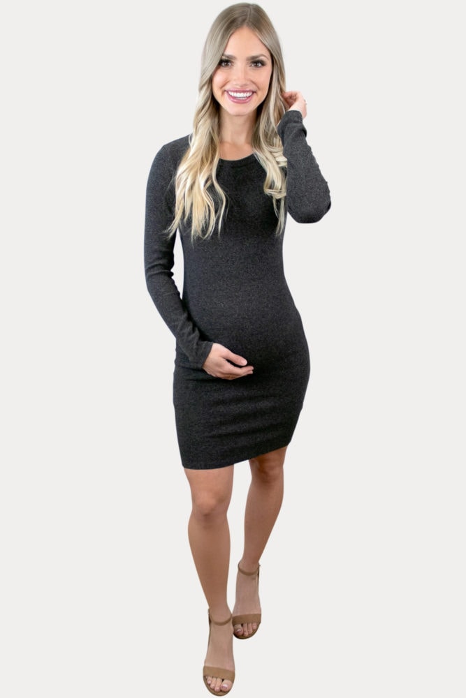 ribbed maternity dress