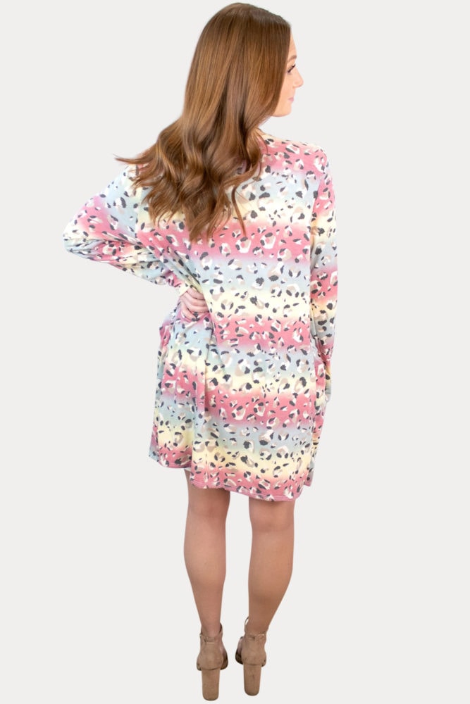 multi colored pregnancy cardigan