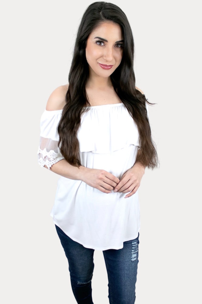 white maternity shirt