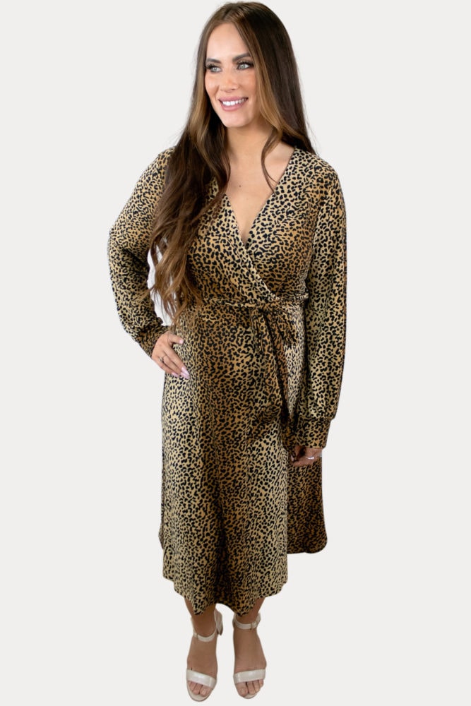 sweetheart leopard maternity dress