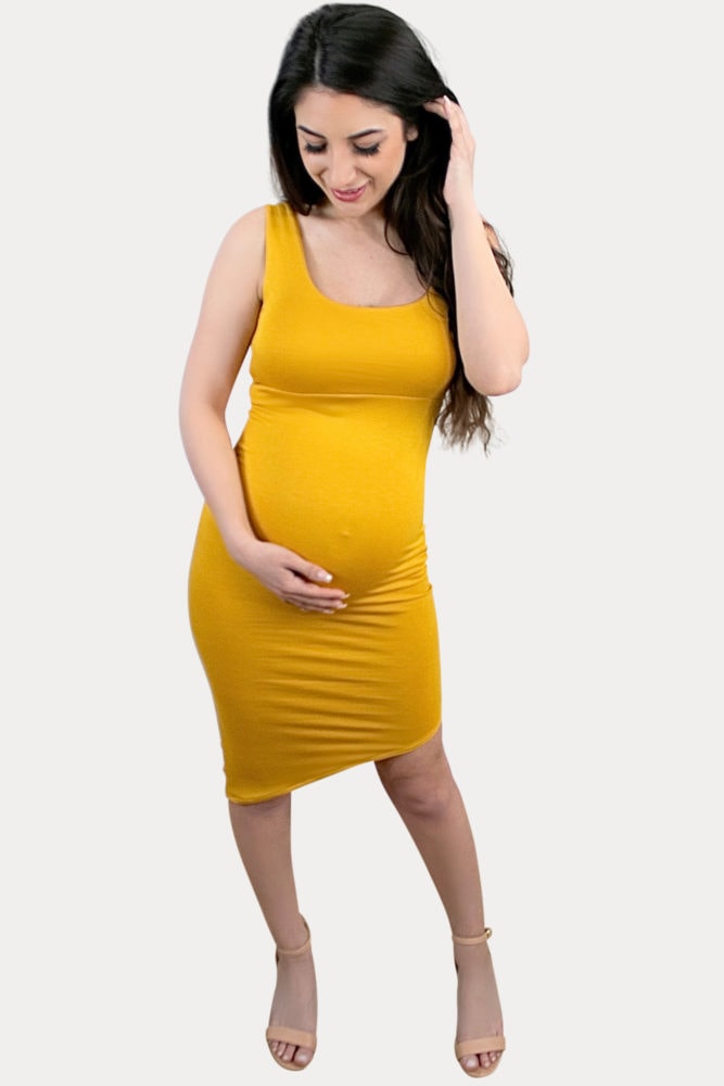 form fitting maternity dress
