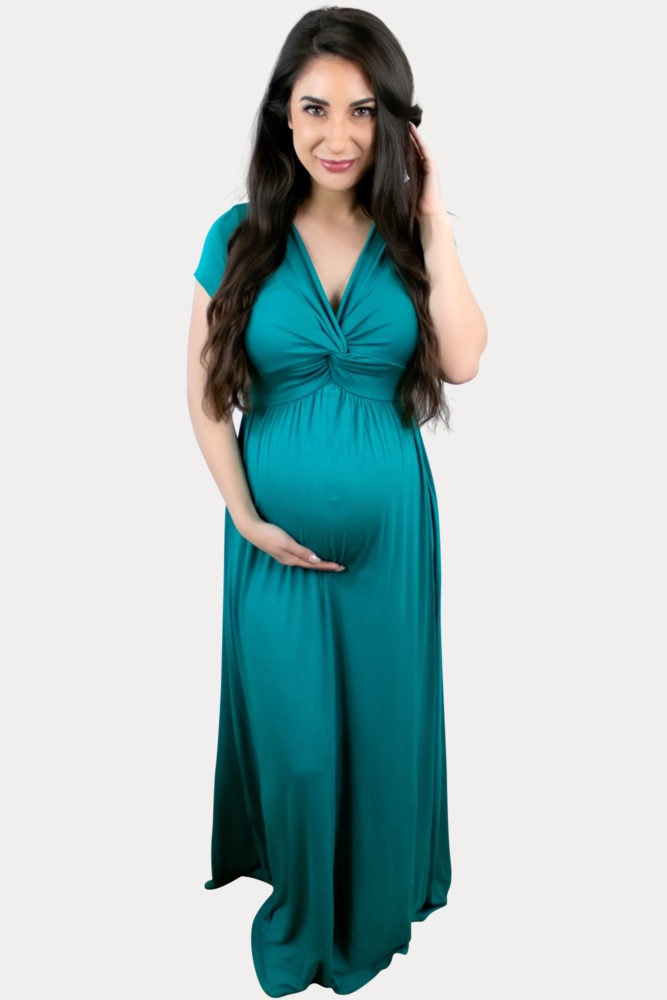twist front maternity maxi