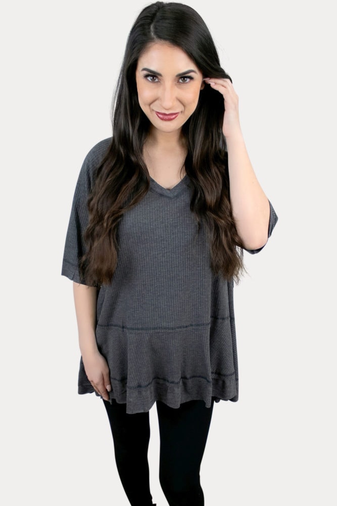 charcoal maternity top