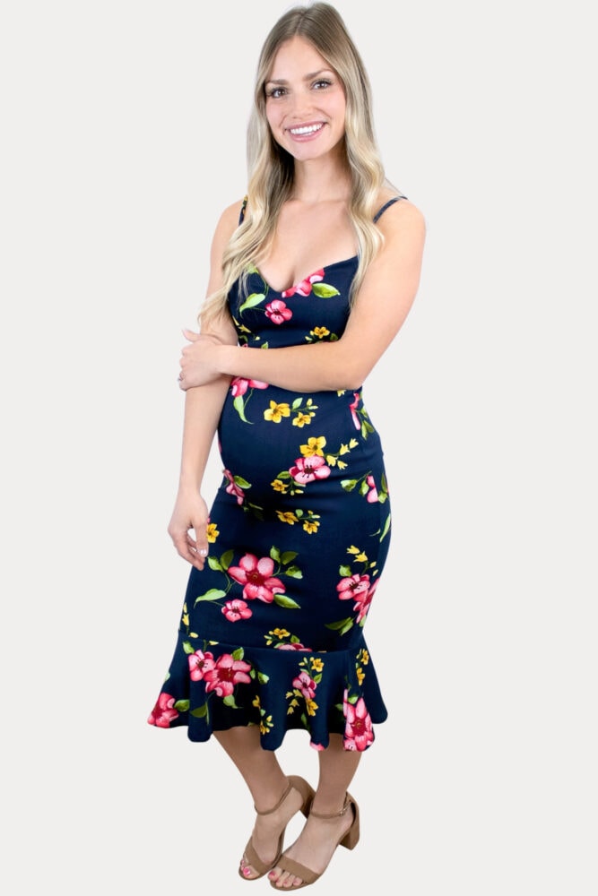 floral tank maternity dress