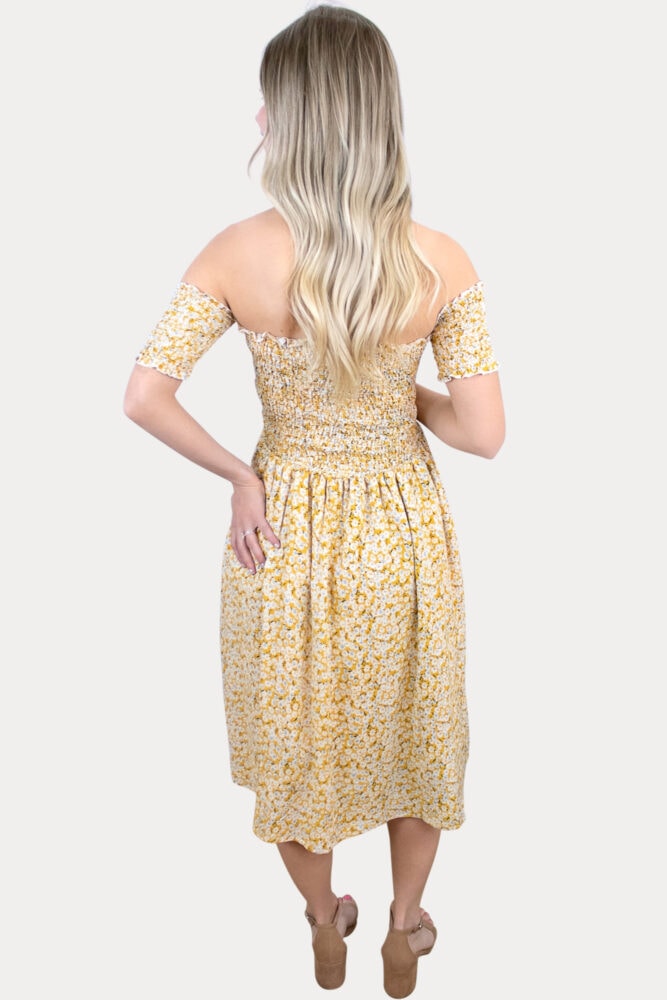 floral smock pregnancy dress