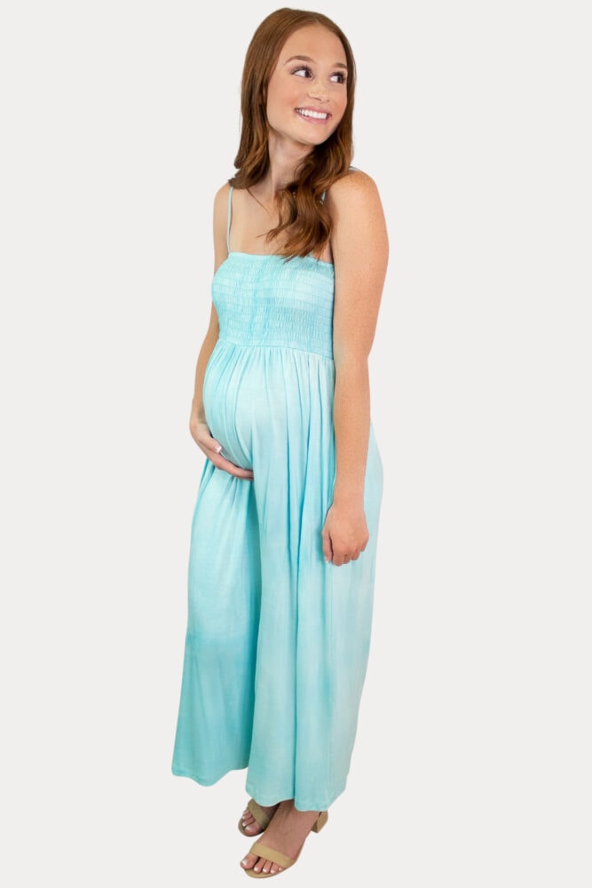 turquoise maternity jumper