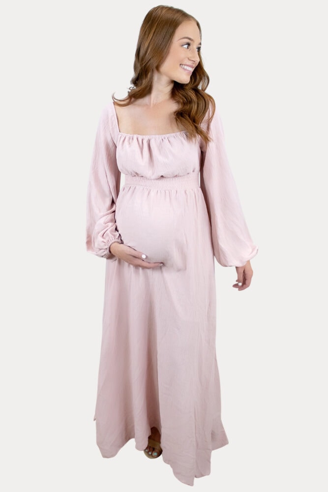 bishop sleeve pregnancy maxi