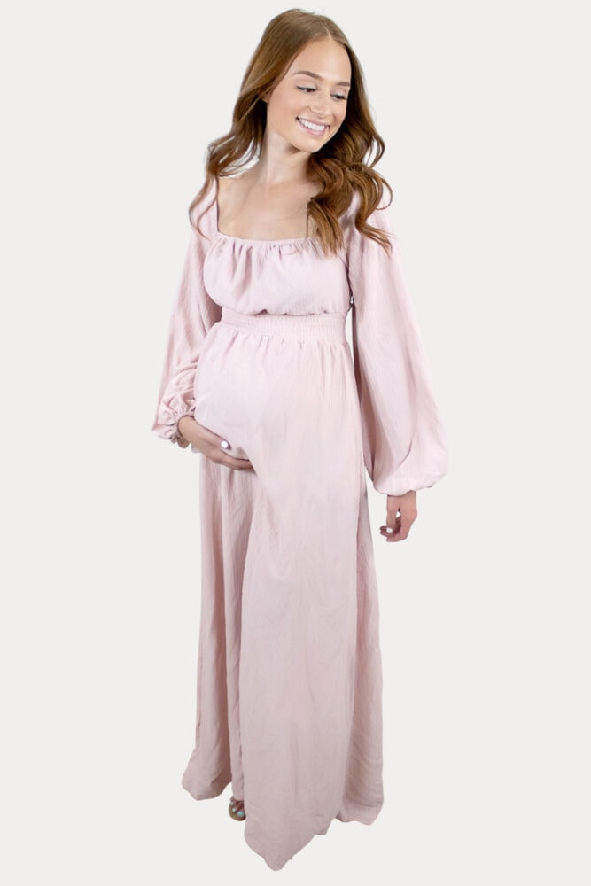 bishop sleeve pregnancy maxi