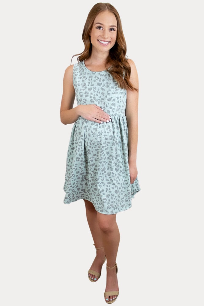 Sleeveless Babydoll Maternity Dress