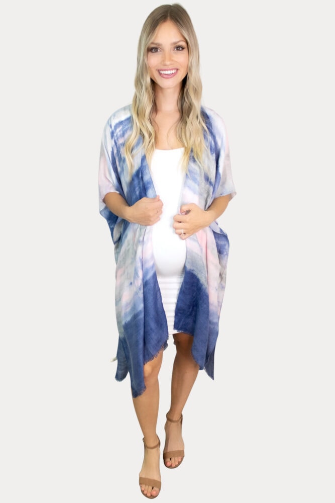 gender reveal maternity kimono