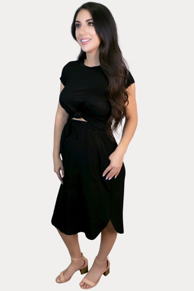 ribbed pregnancy skirt