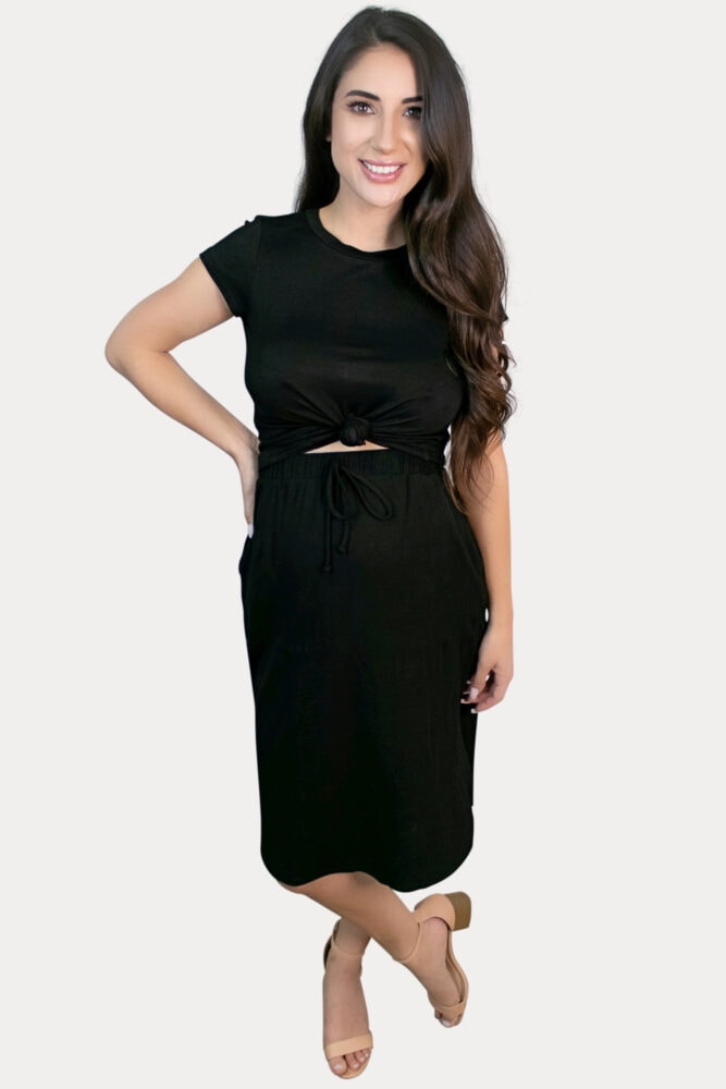 ribbed pregnancy skirt