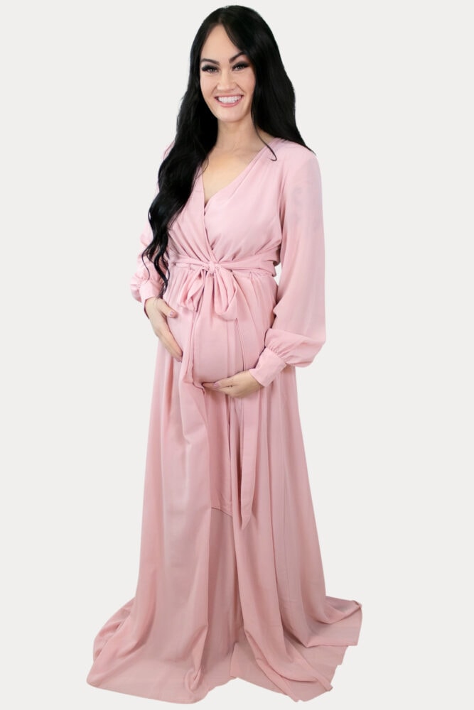 bishop sleeve maternity maxi
