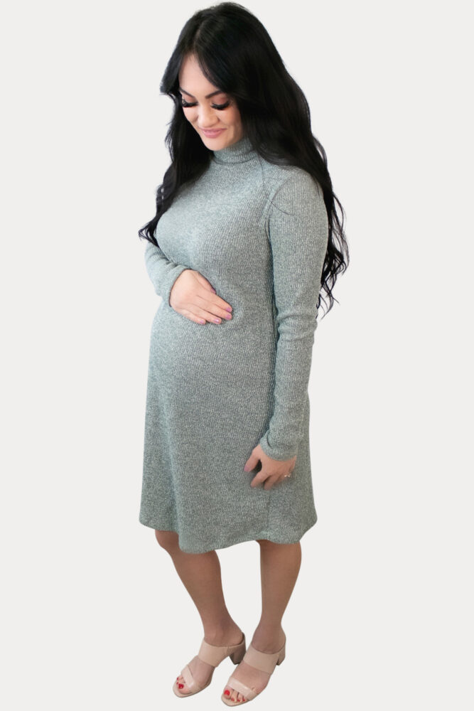 turtleneck pregnancy dress