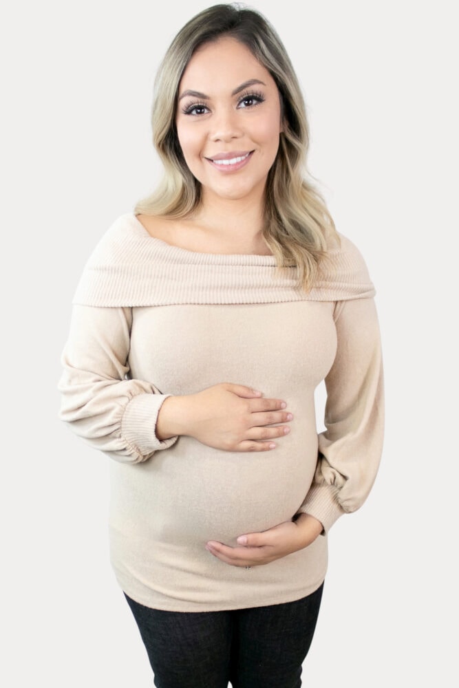 fold-over maternity top