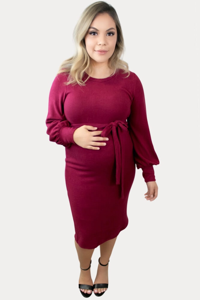 knit pregnancy dress