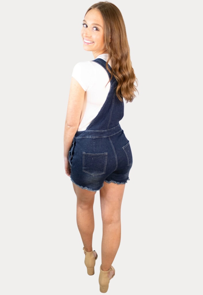 Cutoff Maternity Shorts Overalls