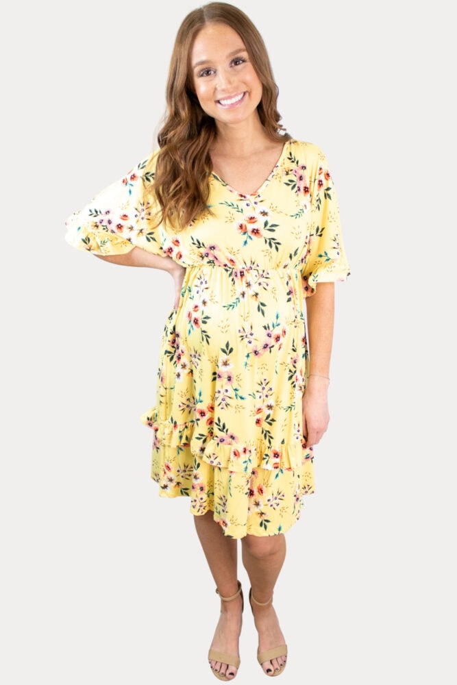 Yellow Pregnancy Dress