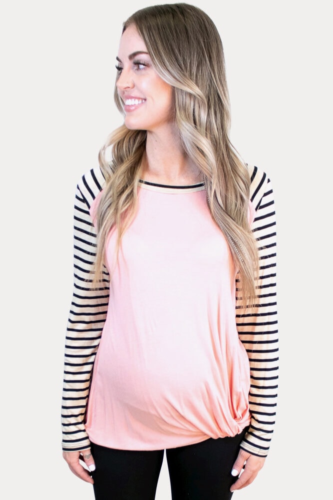 Coral Maternity Tee