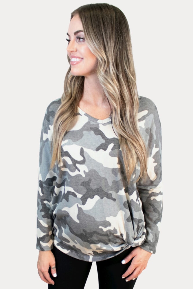 camo maternity top