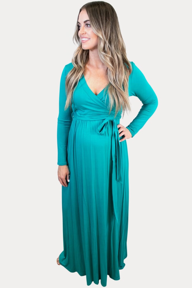 tie front maternity maxi