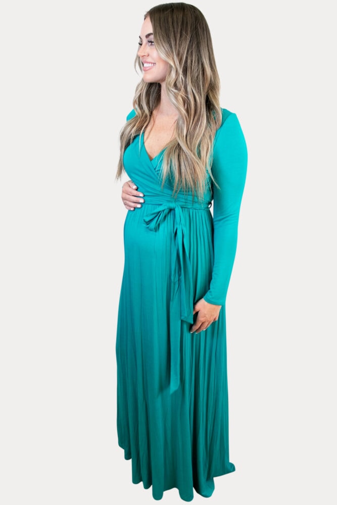 tie front maternity maxi
