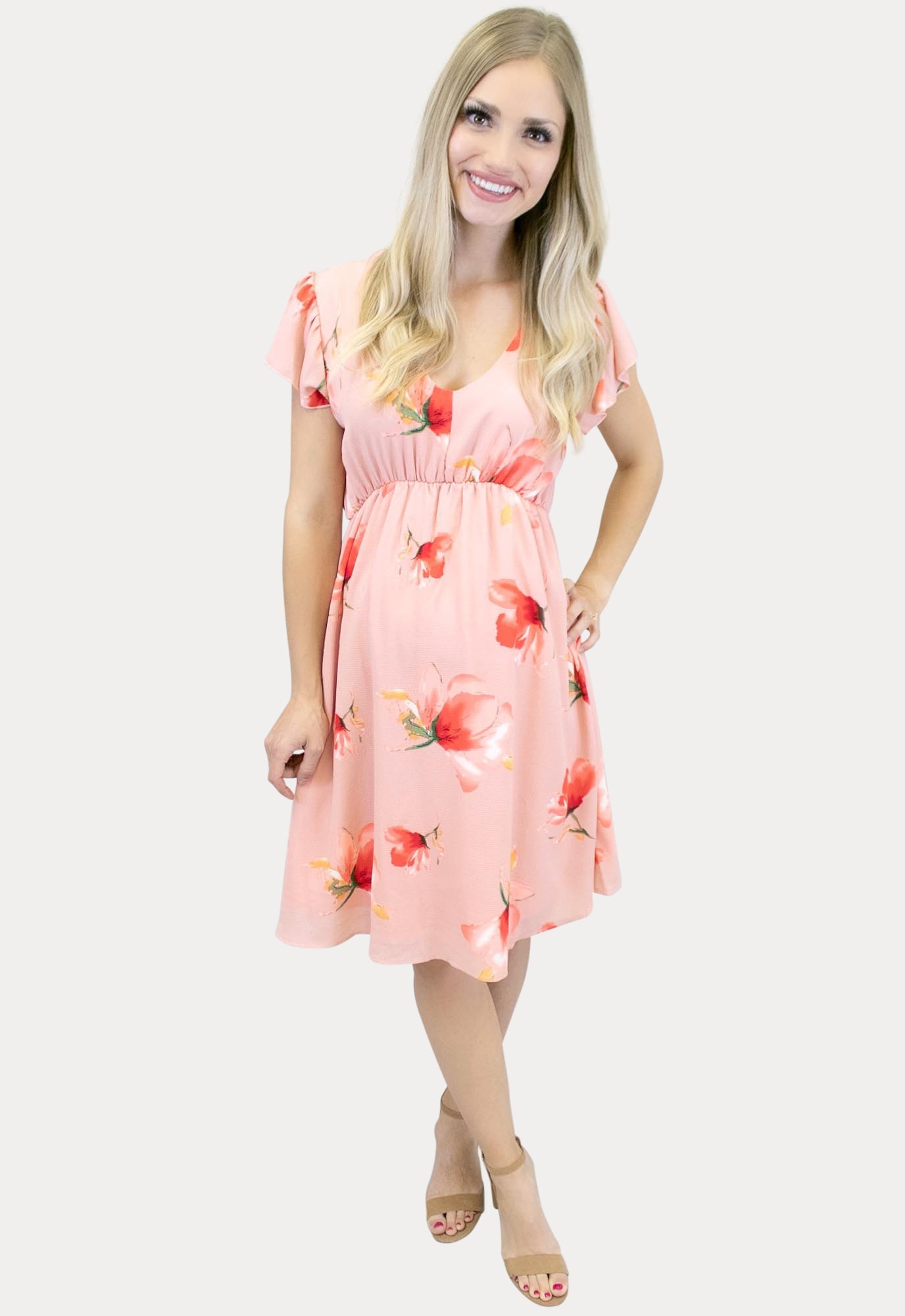 Floral Papaya Maternity dress for Spring