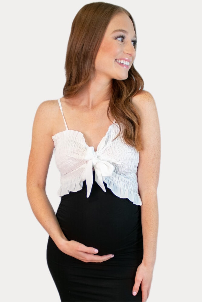 maternity crop tank