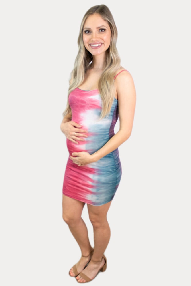 gender reveal mini dress