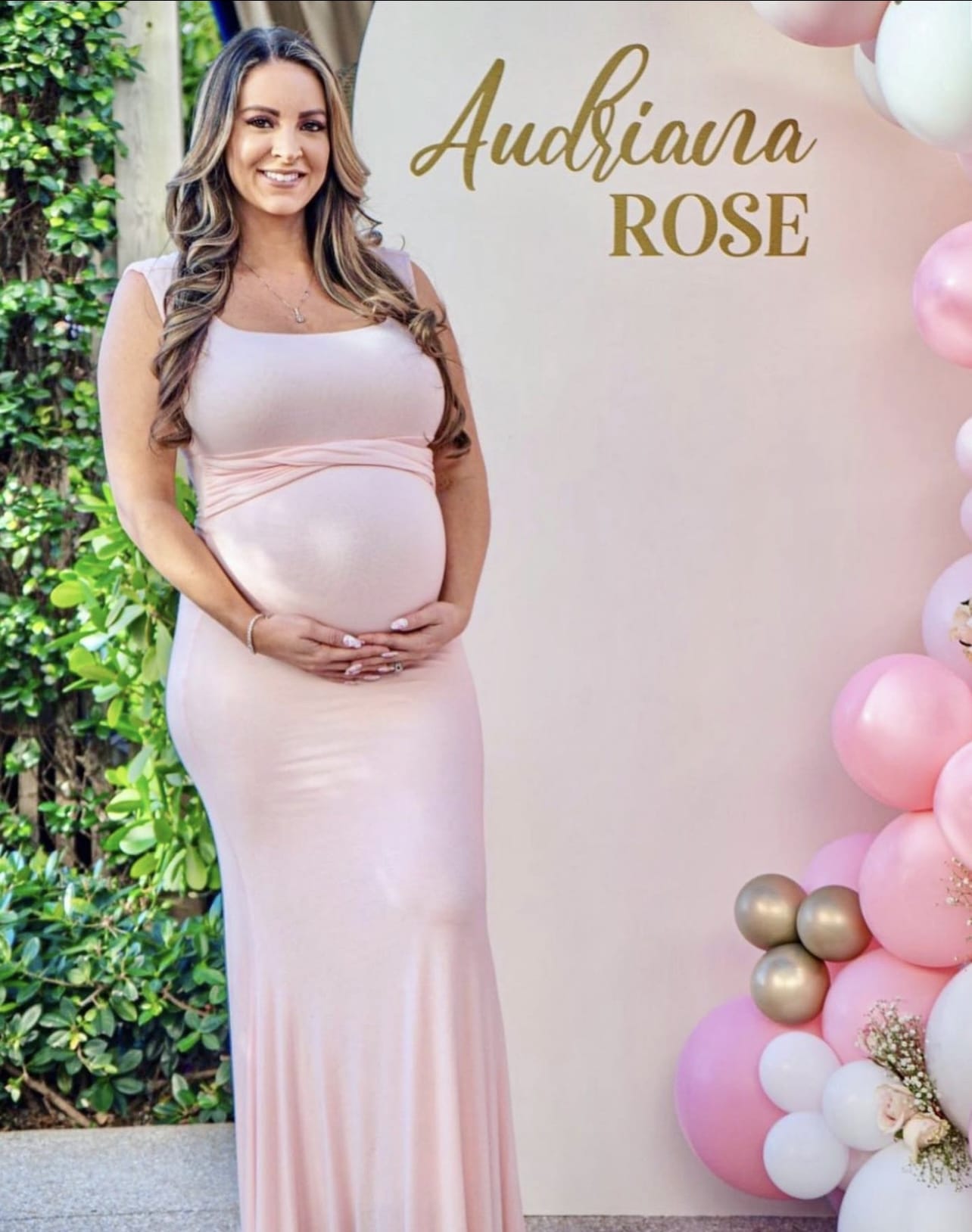 Cross Bust Flare Maternity Gown