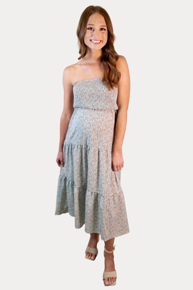 boho floral maternity dress