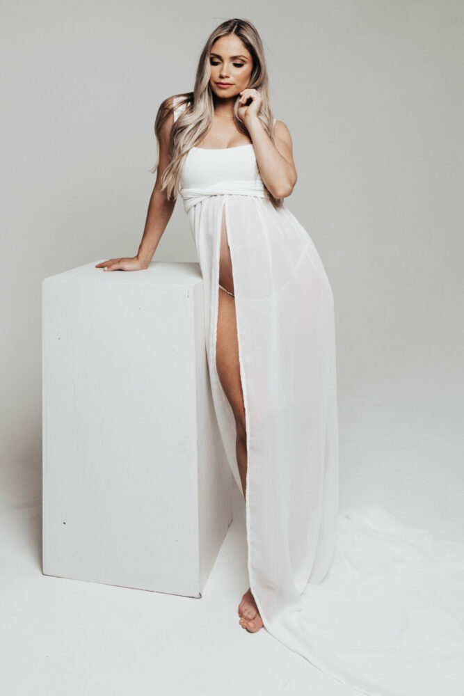 gown for maternity photoshoot