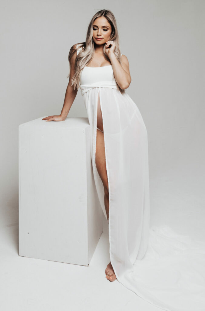 gown for maternity photoshoot