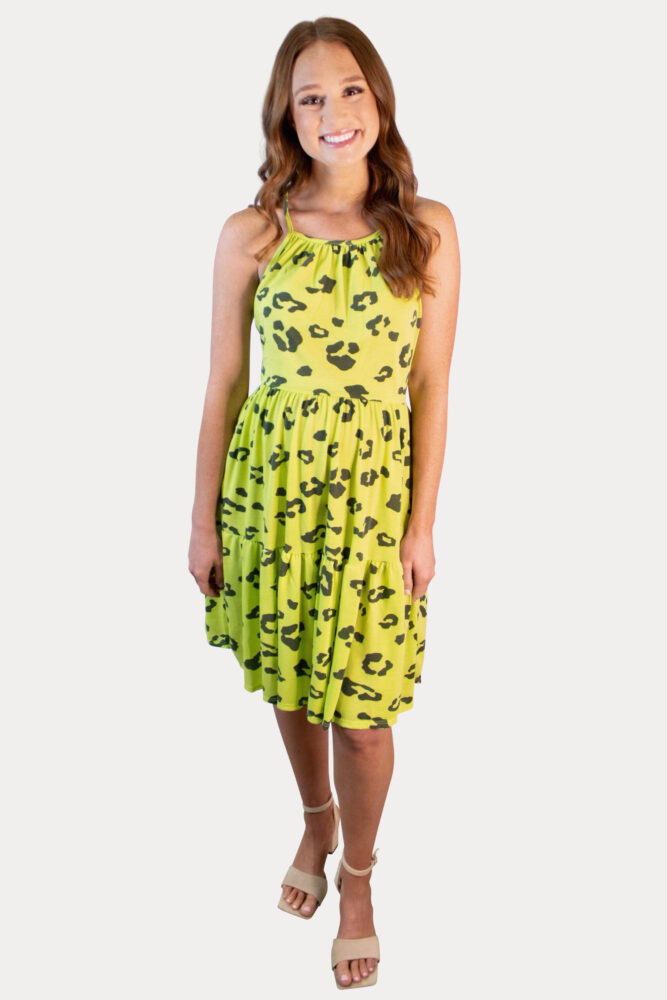 neon Leopard Maternity Dress