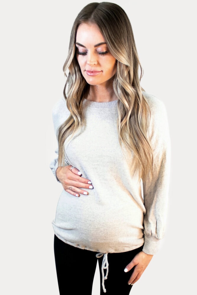 cozy maternity top