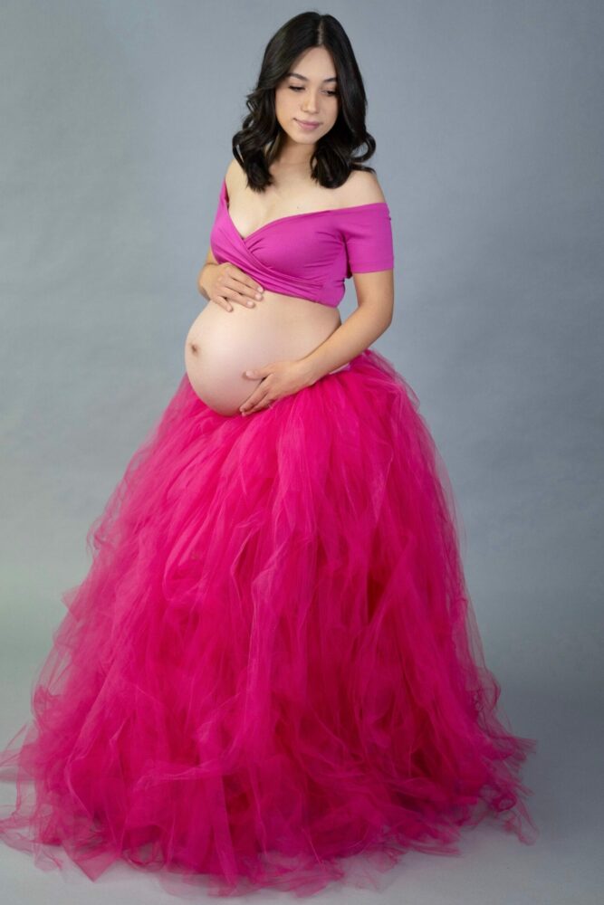 Two piece tulle gown