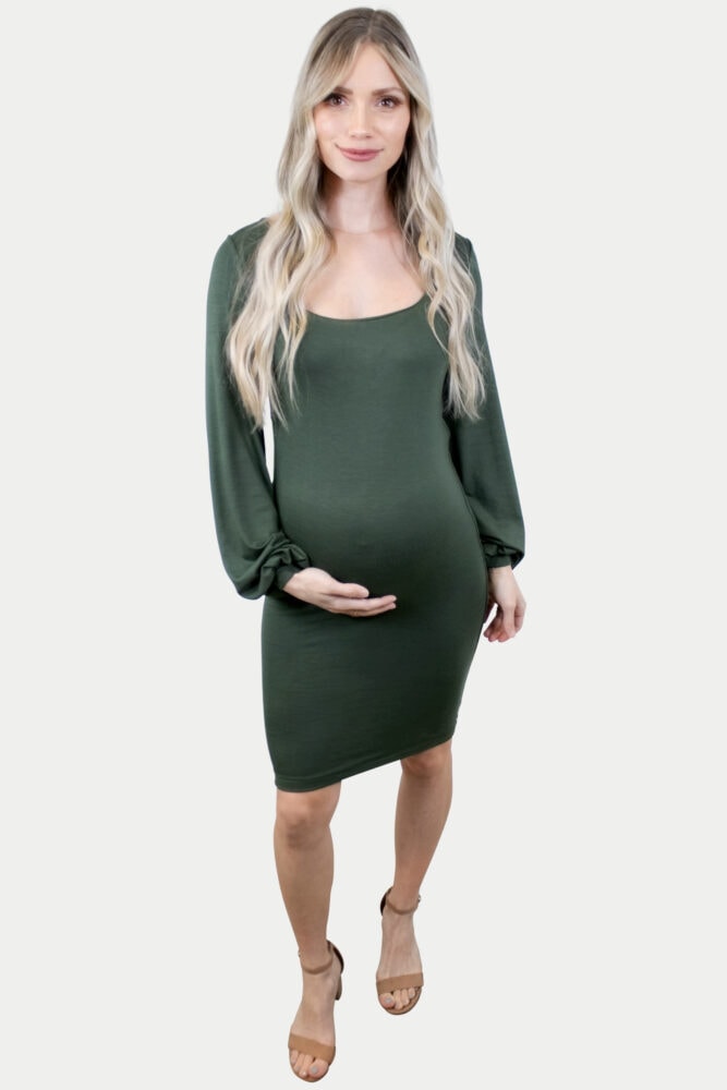 bishop sleeve pregnancy dress